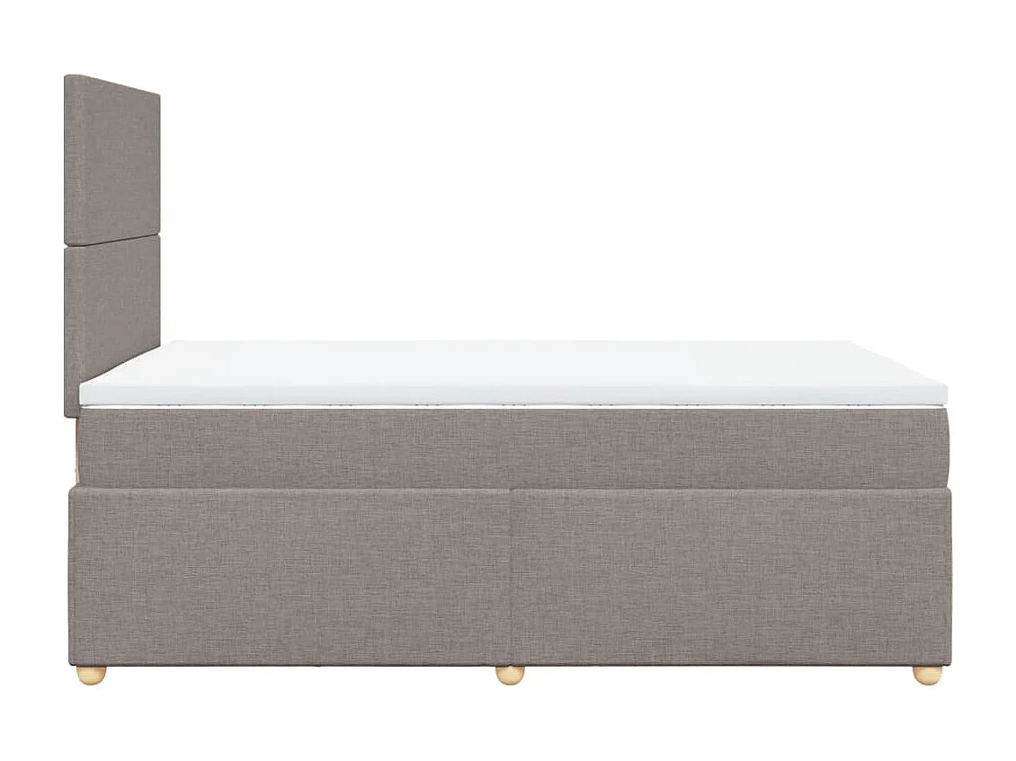 Sommier à lattes de lit avec matelas Taupe 120x200 cm Tissu