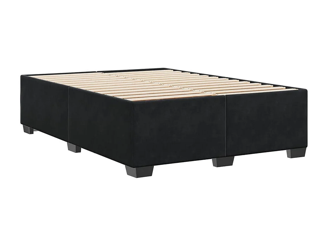 Cadre de lit sans matelas noir 140x200 cm velours