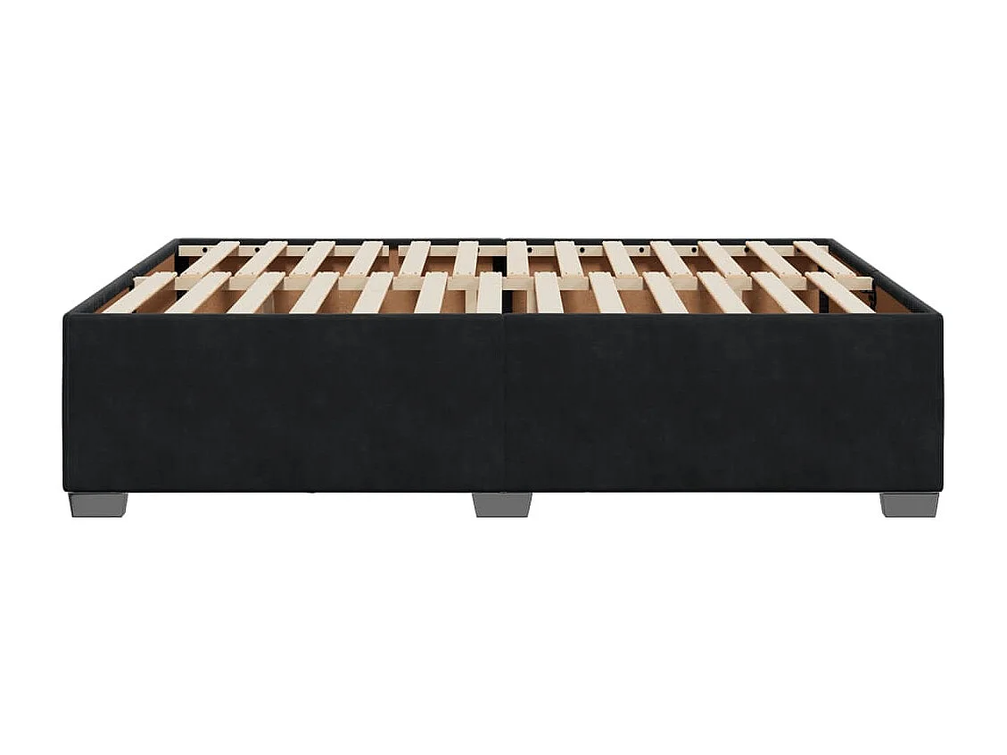 Giroletto senza Materasso Nero 140x200 cm in Velluto