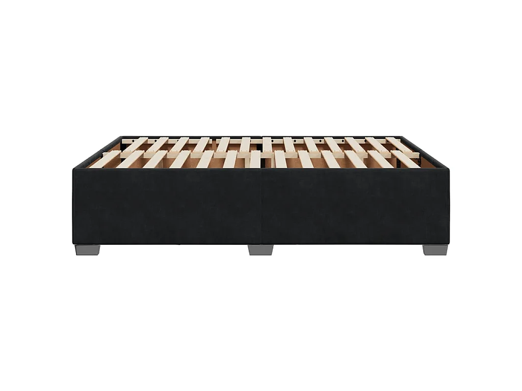 Cadre de lit sans matelas noir 140x200 cm velours