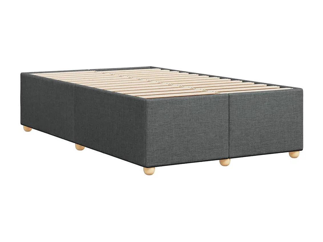 Cadre de lit sans matelas gris foncé 120x200 cm tissu