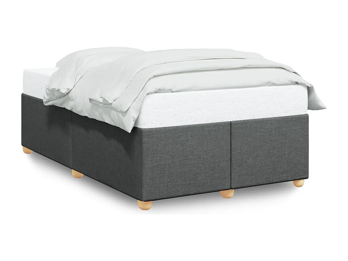 Cadre de lit sans matelas gris foncé 120x200 cm tissu