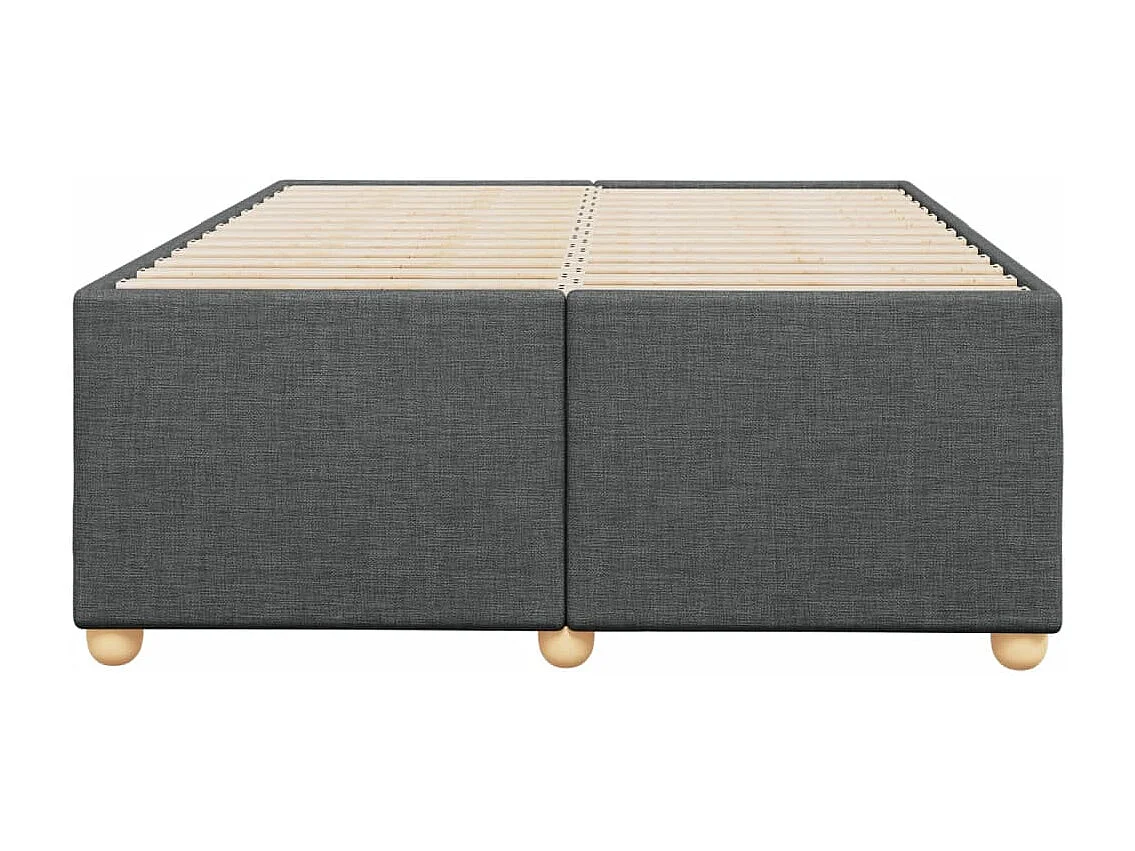 Cadre de lit sans matelas gris foncé 120x200 cm tissu