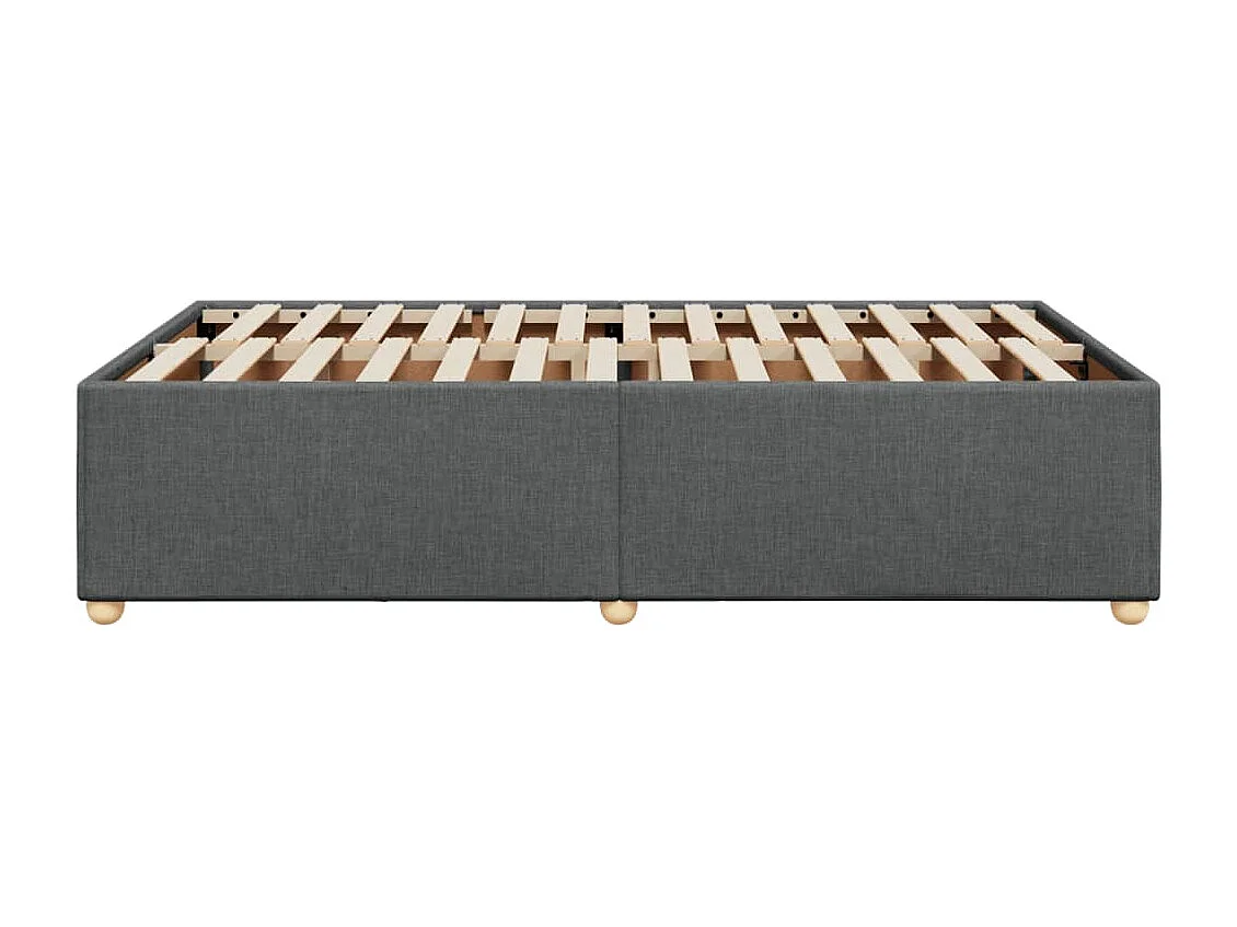 Cadre de lit sans matelas gris foncé 120x200 cm tissu