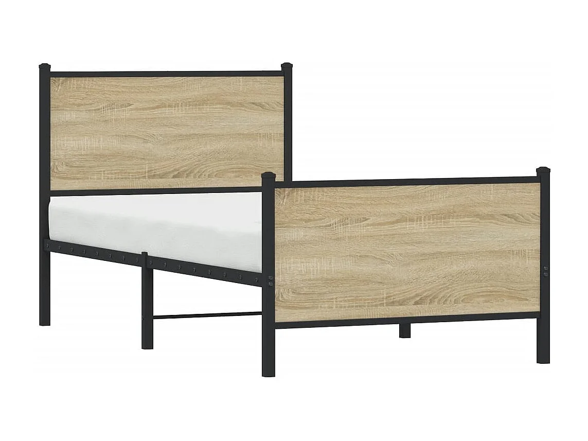 Giroletto senza Materaso in Metallo Rovere Sonoma 75x190 cm