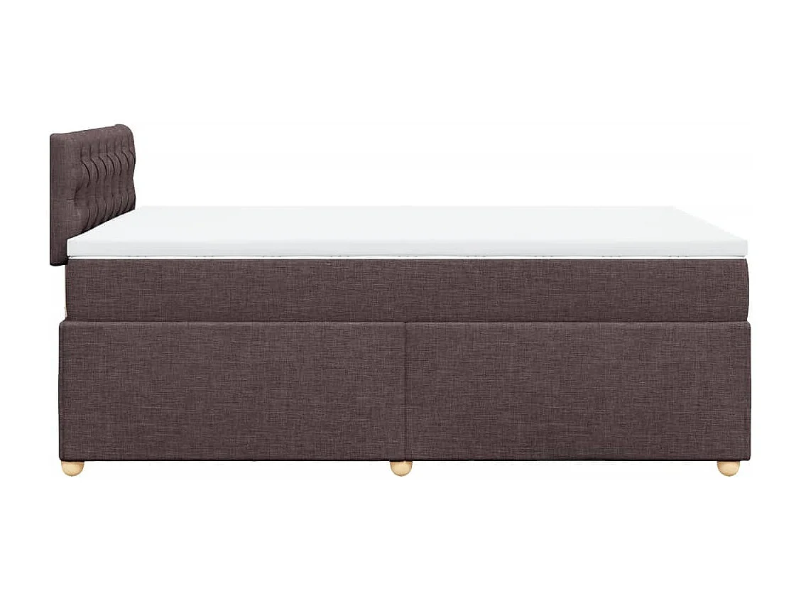 Sommier à lattes de lit avec matelas Marron foncé 120x200 cm