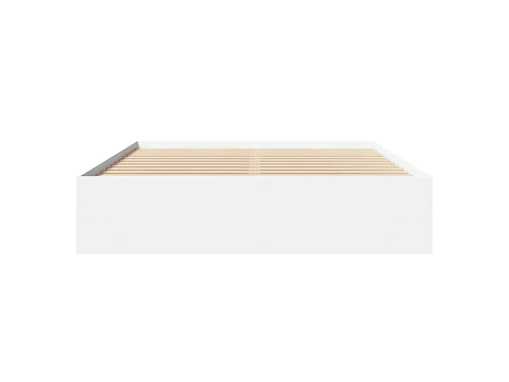 Bedframe bewerkt hout wit 150x200 cm