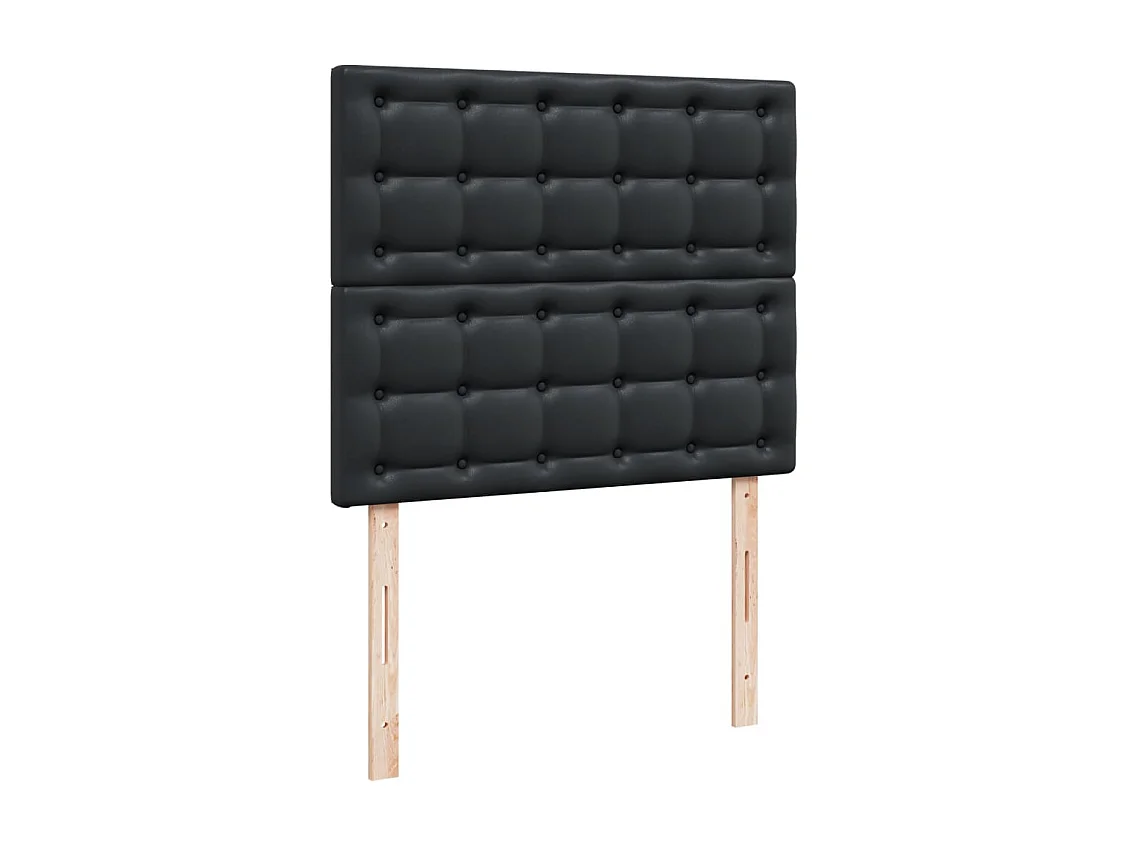 Boxspring met matras kunstleer zwart 120x190 cm