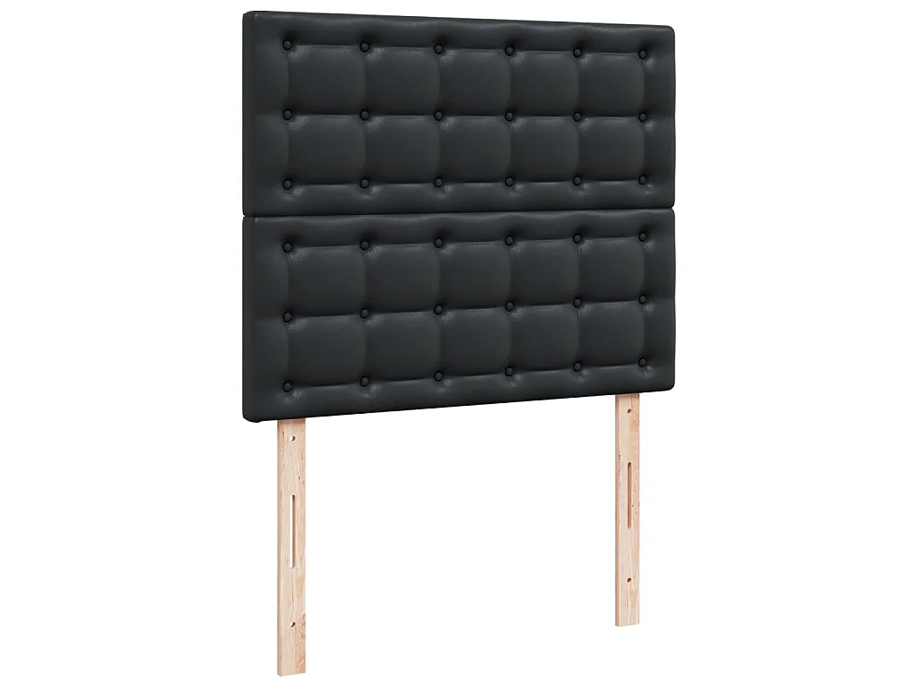 Boxspring met matras kunstleer zwart 120x190 cm