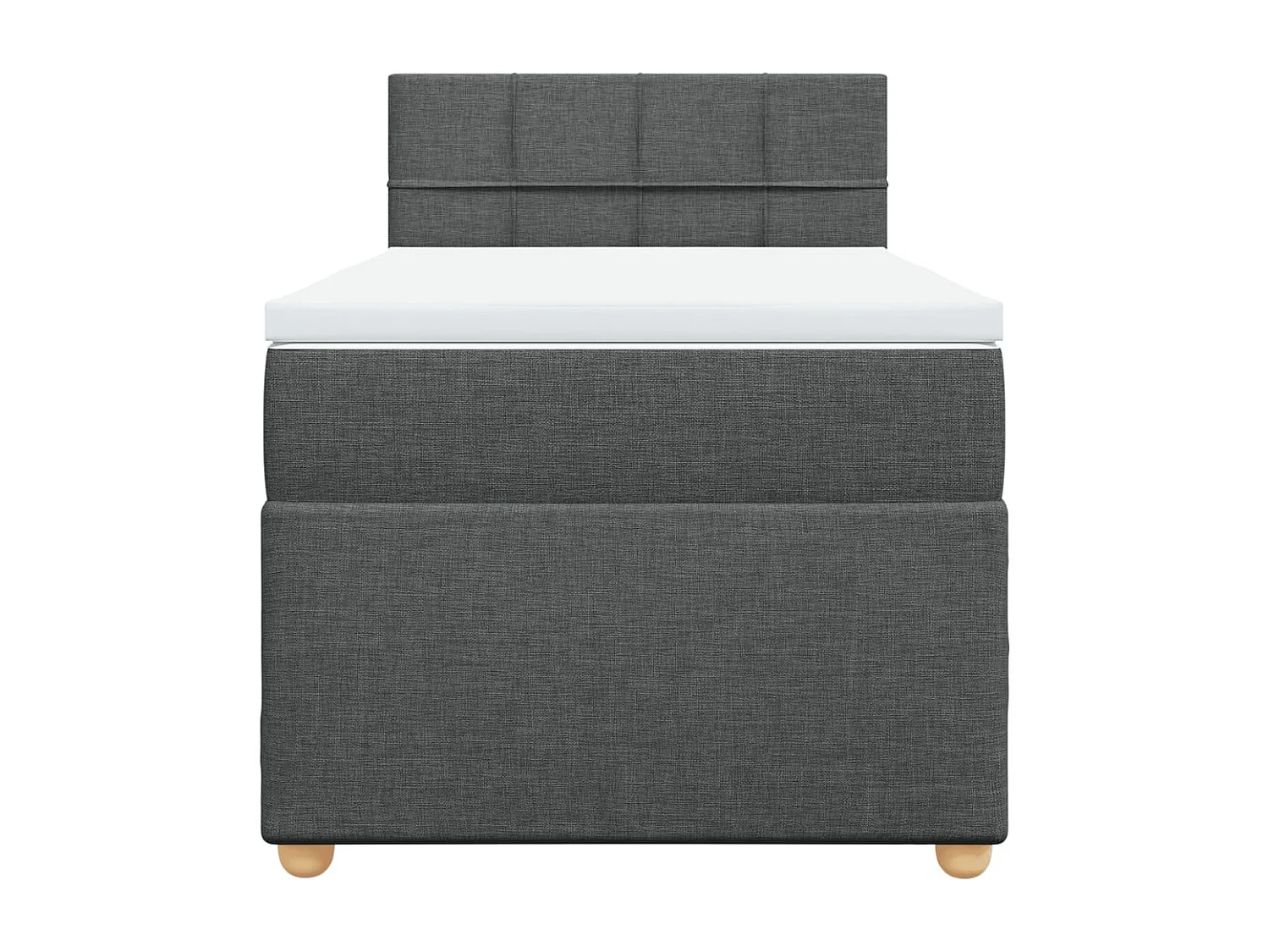 Boxspringbett mit Matratze Dunkelgrau 100x200 cm Stoff