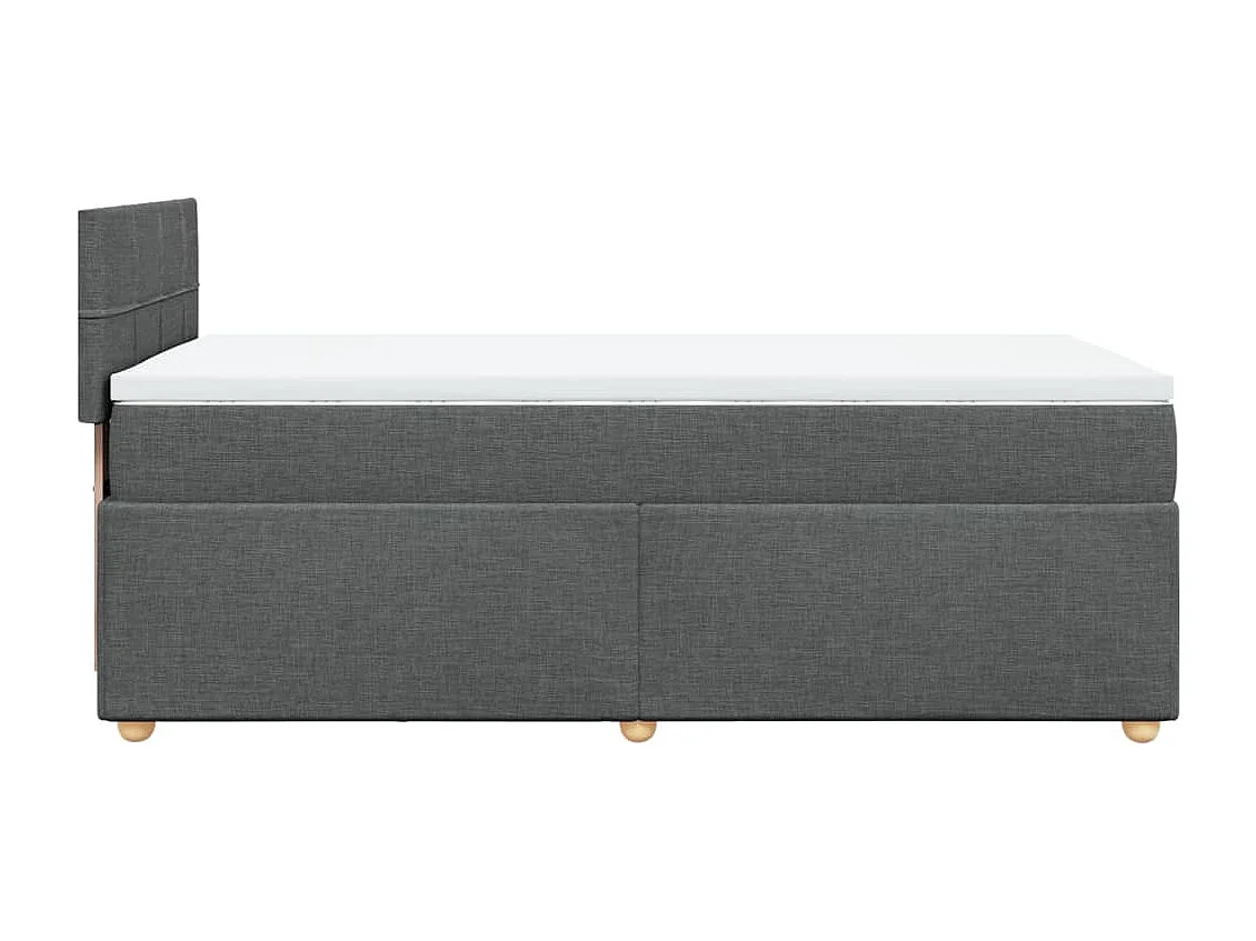 Boxspringbett mit Matratze Dunkelgrau 100x200 cm Stoff