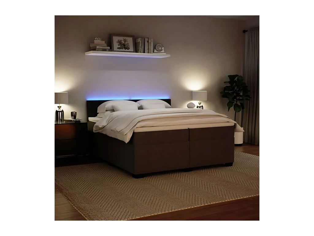 Sommier à lattes de lit et matelas Gris clair 200x200cm Velours