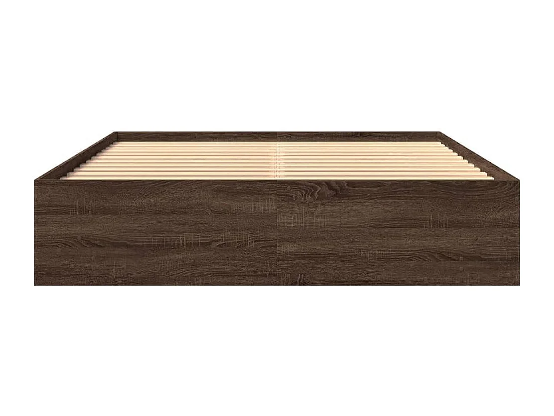 Cadre de lit sans matelas chêne marron 150x200 cm