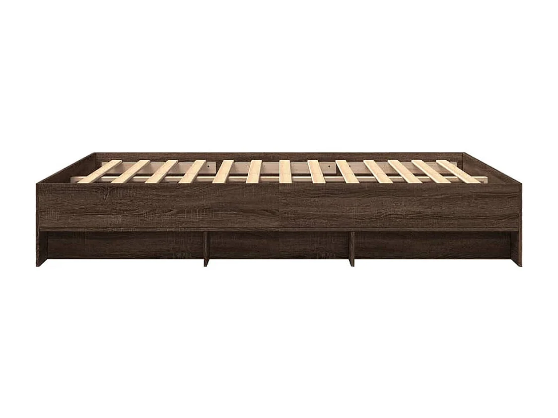Bettgestell ohne Matratze Braun Eiche 150x200 cm Holzwerkstoff
