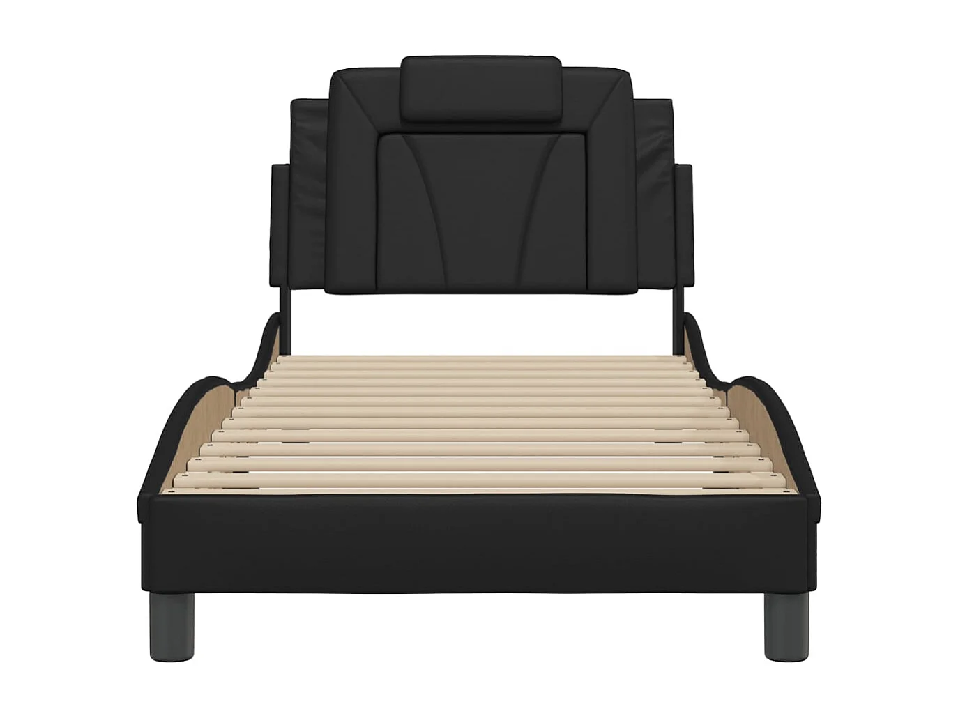 Bedframe "Viana" zonder matras kunstleer zwart 80x200 cm
