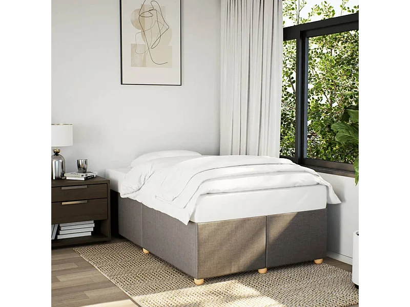 Bedframe zonder matras 120x200 cm stof taupe