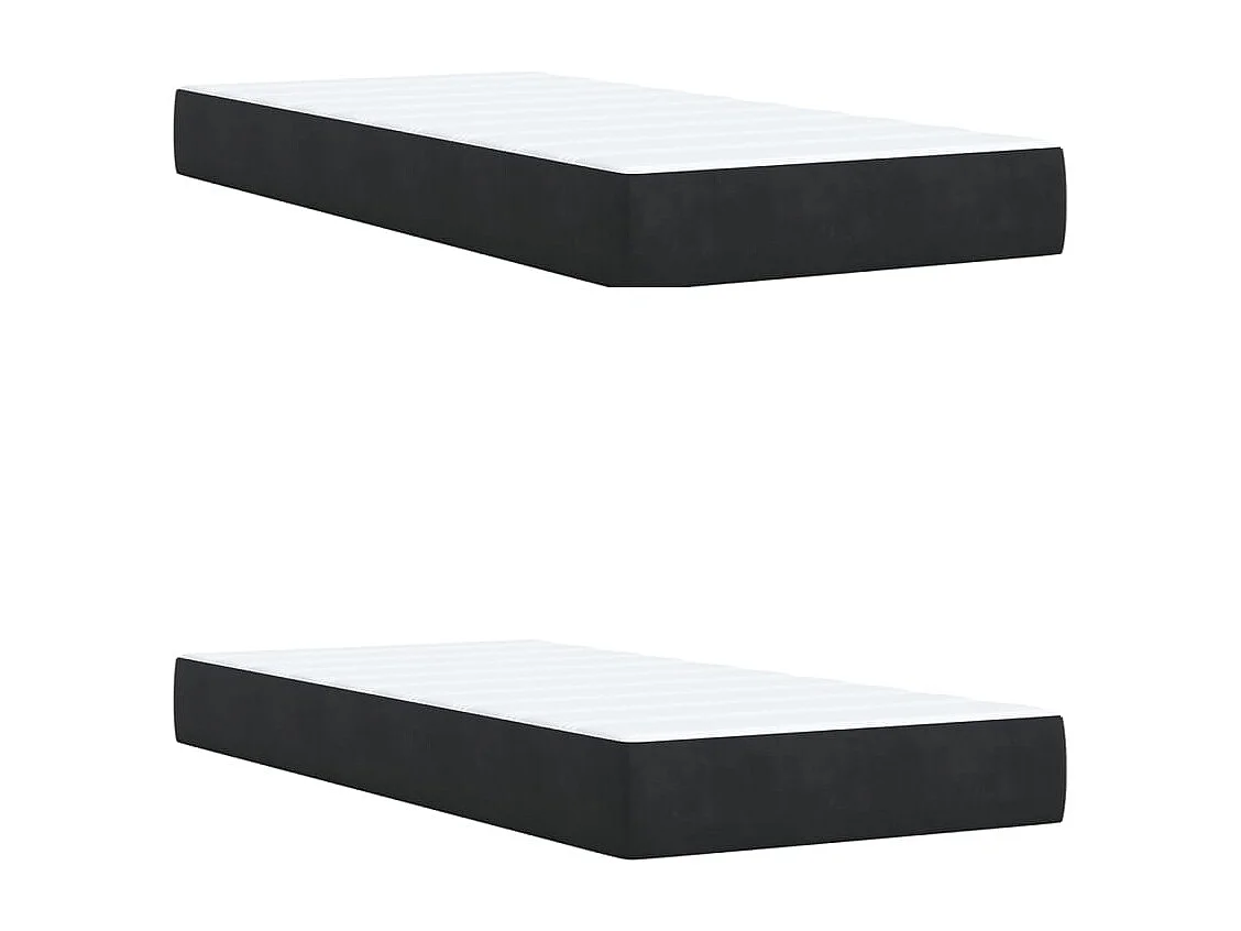Boxspring met matras fluweel zwart 200x200 cm