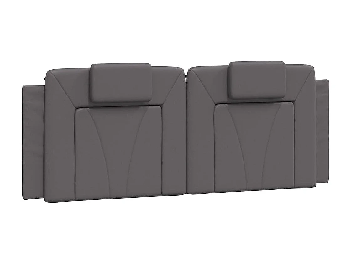 Cadre de lit Viana sans matelas gris 140x190 cm similicuir