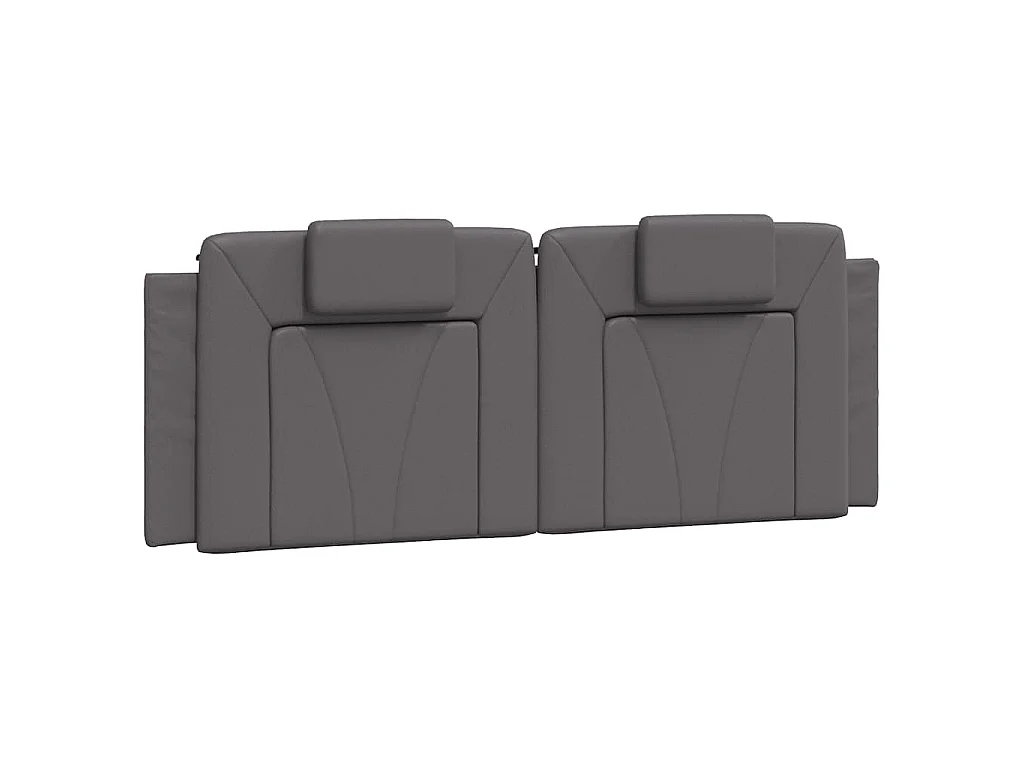 Cadre de lit Viana sans matelas gris 140x190 cm similicuir