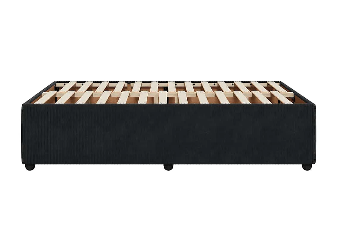 Cadre de lit sans matelas noir 120x190 cm velours