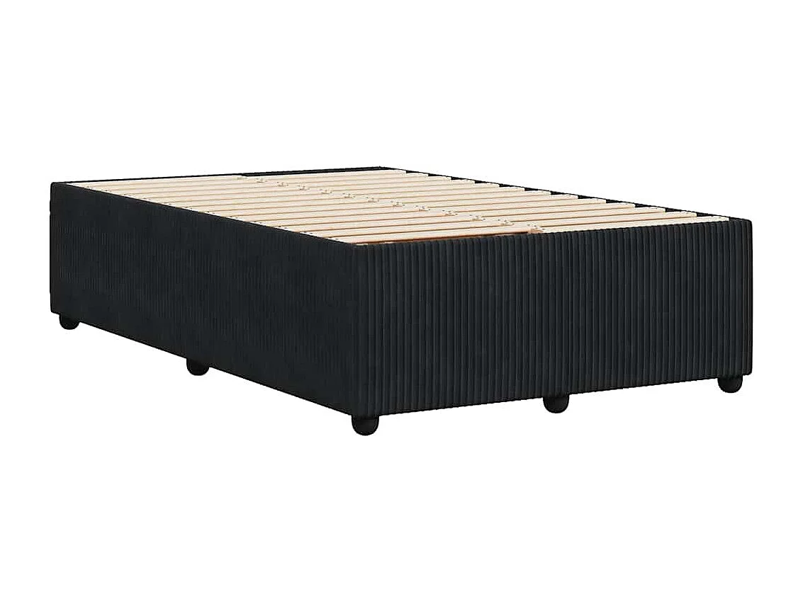 Cadre de lit sans matelas noir 120x190 cm velours