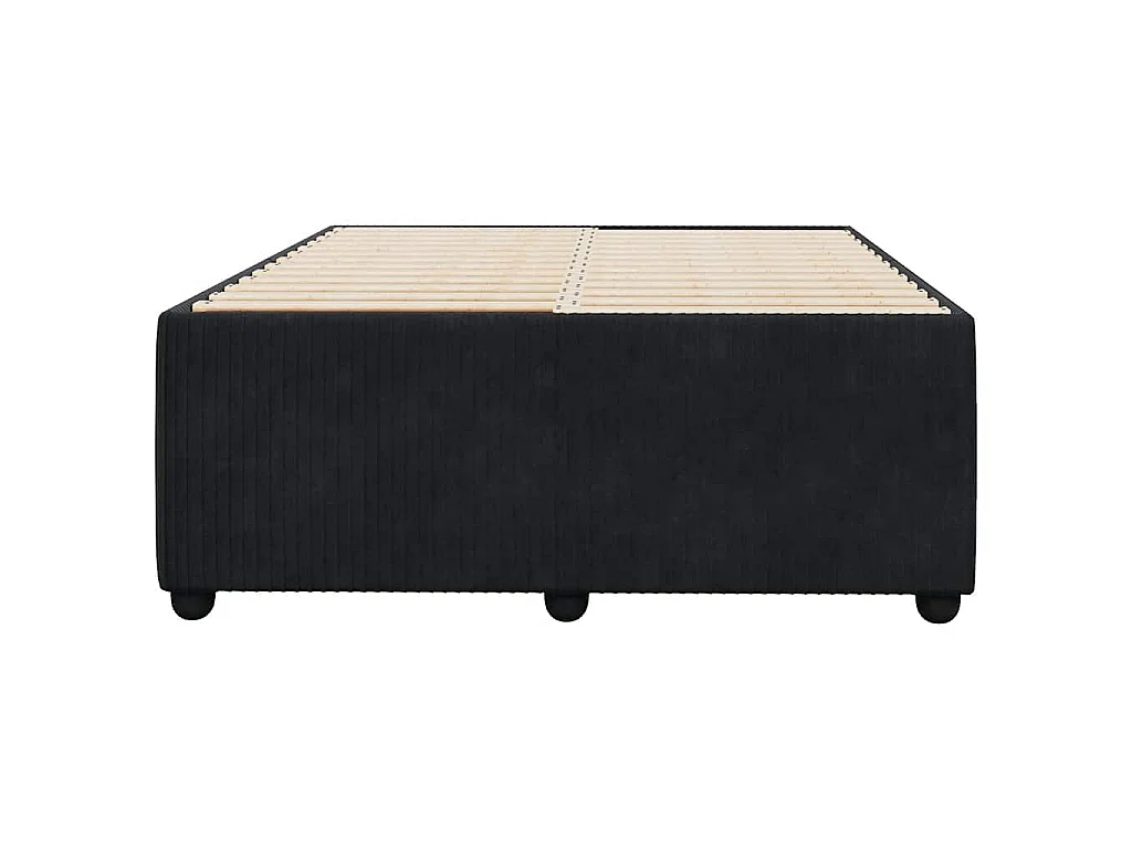 Bettgestell ohne Matratze Schwarz 120x190 cm Samt