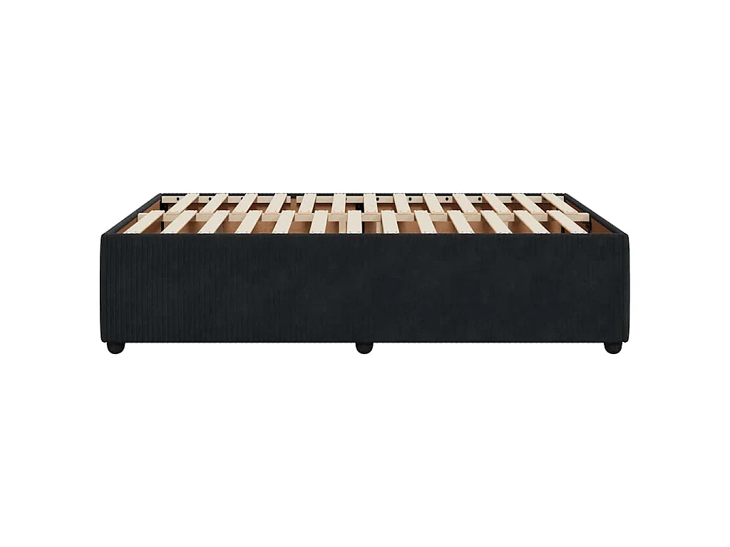 Bettgestell ohne Matratze Schwarz 120x190 cm Samt