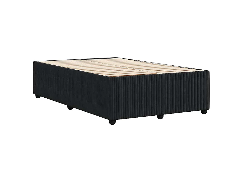 Bettgestell ohne Matratze Schwarz 120x190 cm Samt