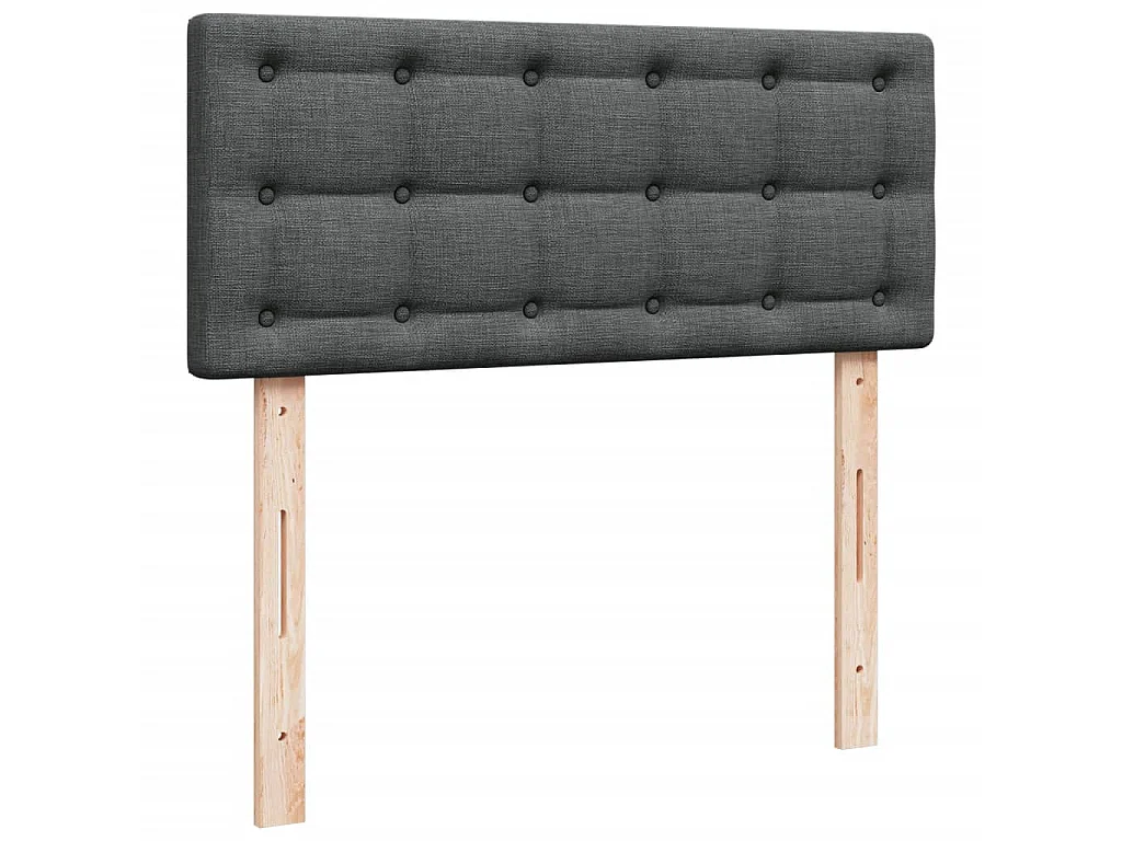Boxspringbett mit Matratze Dunkelgrau 120x190 cm Stoff
