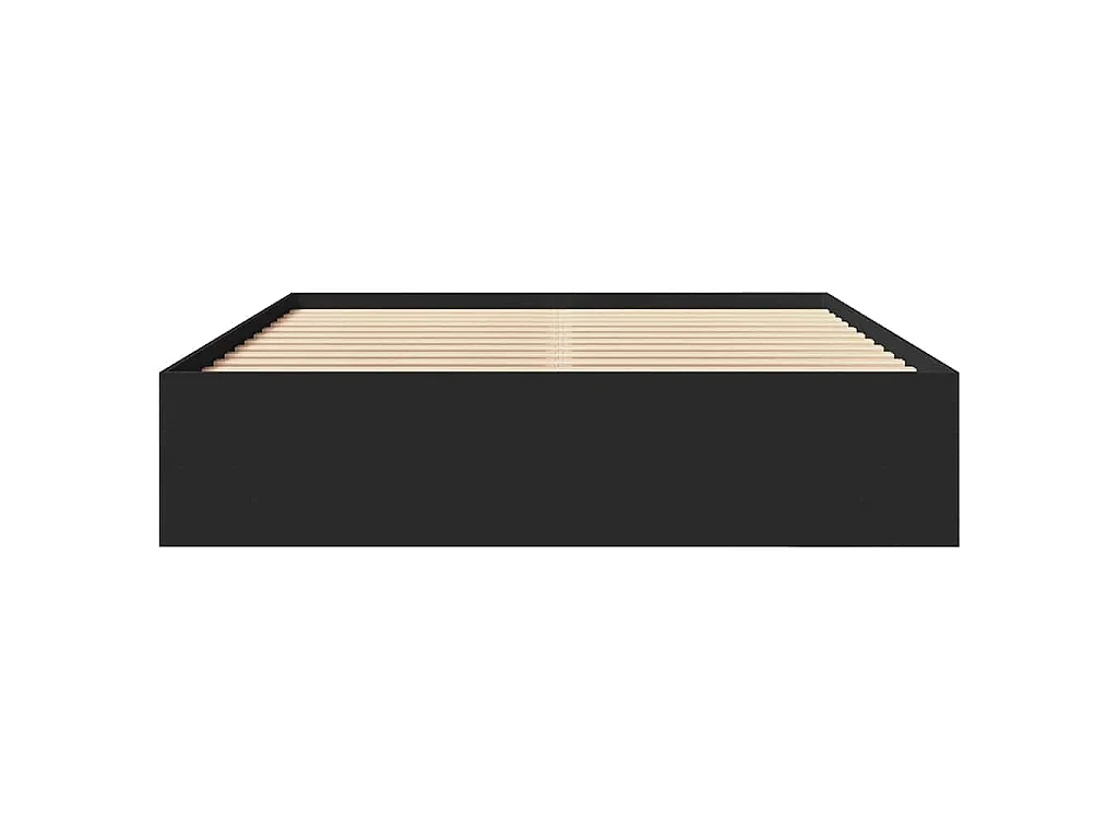 Bedframe zonder matras 160x200 cm spaanplaat zwart