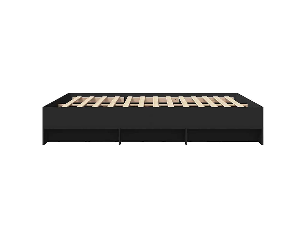 Bedframe zonder matras 160x200 cm spaanplaat zwart