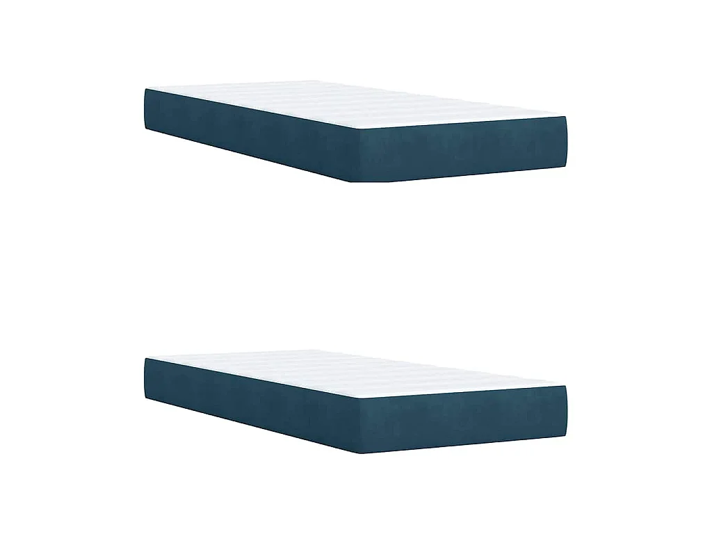 Boxspringbett mit Matratze Blau 200x200 cm Samt