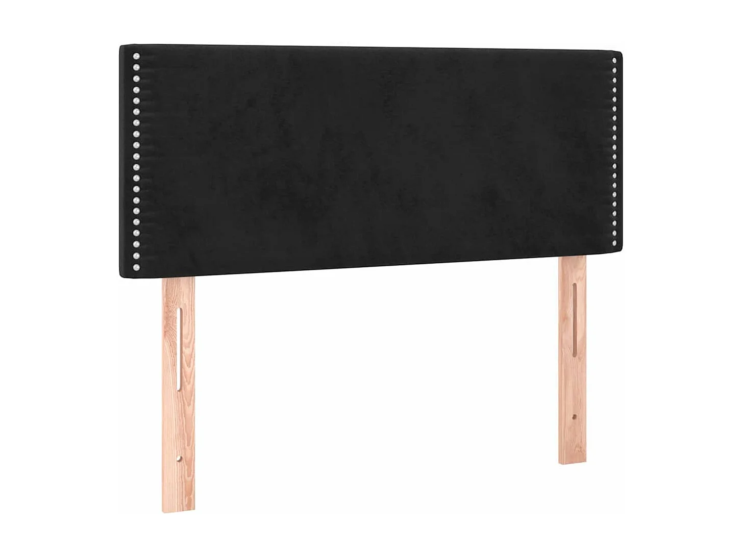 Letto a Molle con Materasso e LED Nero 120x190 cm in Velluto