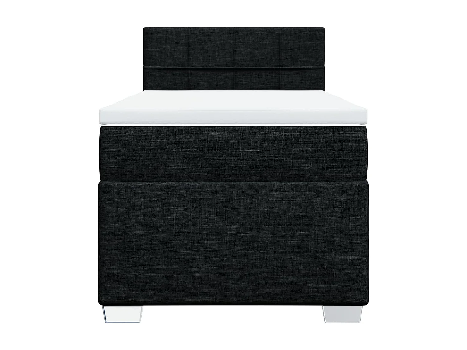Boxspringbett mit Matratze Schwarz 100x200 cm Stoff