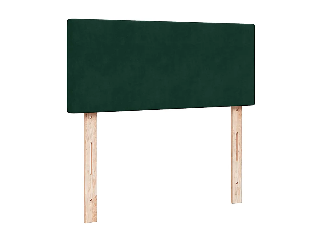 Sommier à lattes de lit et matelas Vert foncé 120x200cm Velours