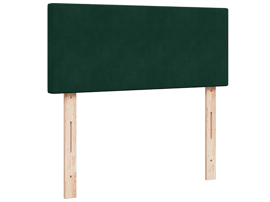 Cama box spring con colchón terciopelo verde oscuro 120x200 cm