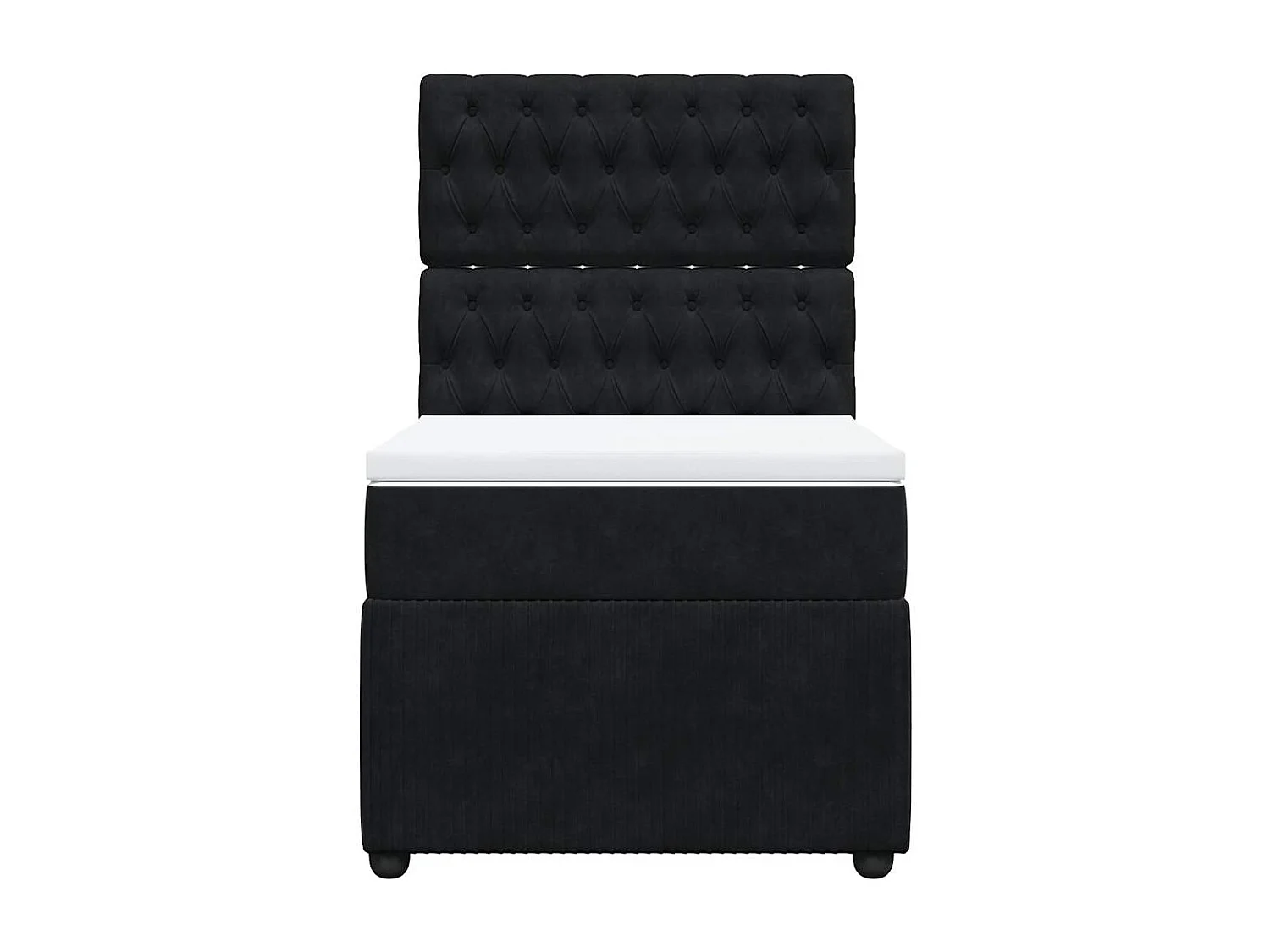 Boxspring met matras fluweel zwart 90x190 cm