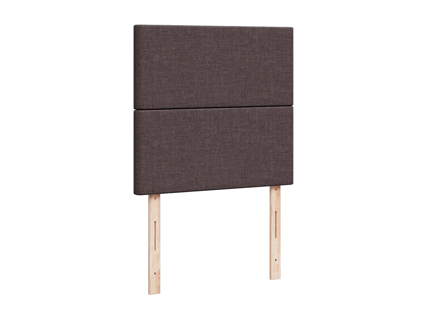 Cama box spring con colchón tela marrón oscuro 80x200 cm