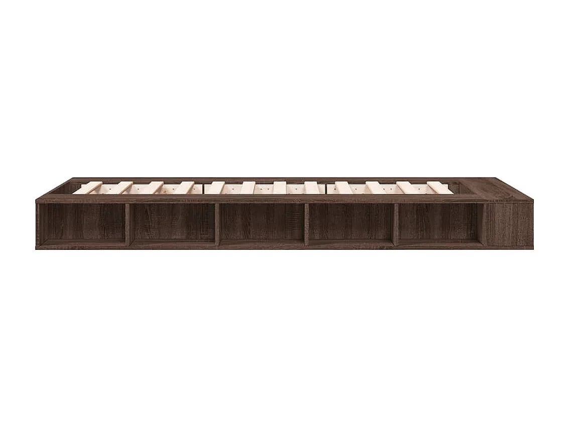 Cadre de lit sans matelas chêne marron 75x190 cm