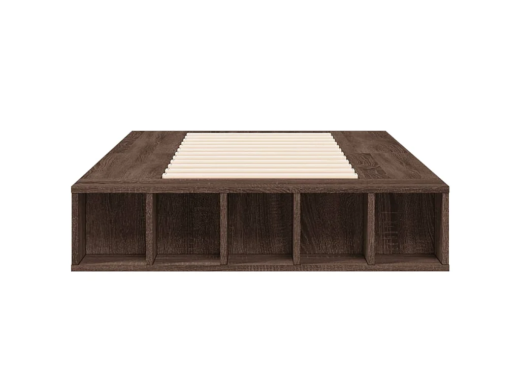 Bettgestell Braun Eichen-Optik 75x190 cm Holzwerkstoff