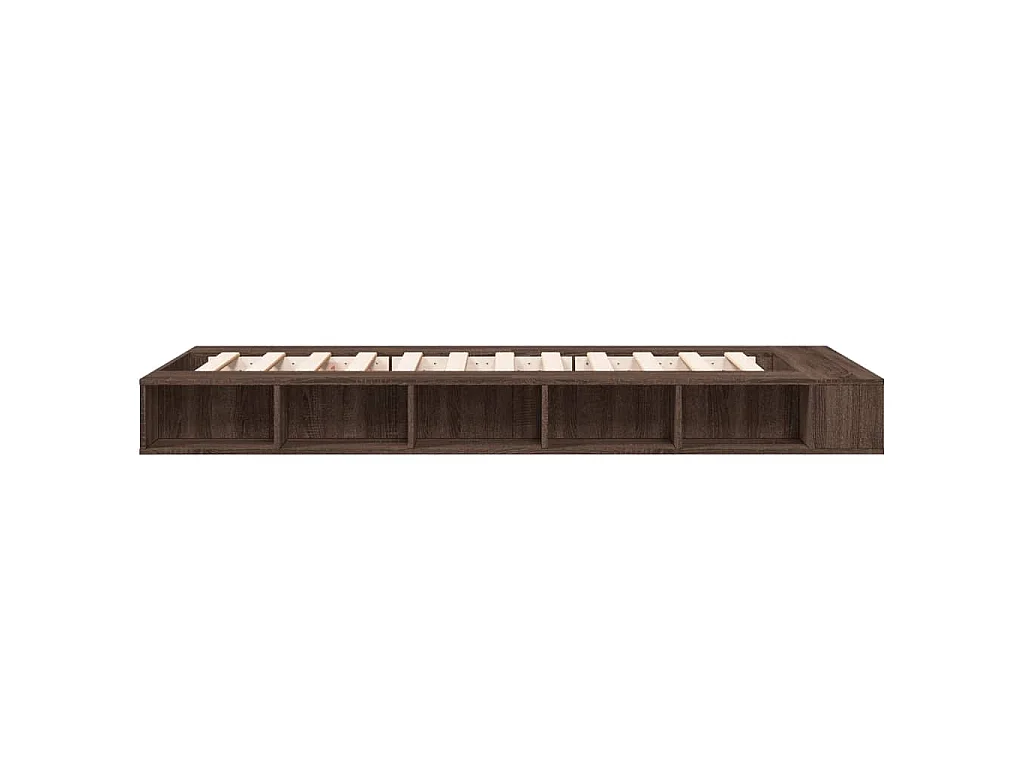 Bettgestell Braun Eichen-Optik 75x190 cm Holzwerkstoff