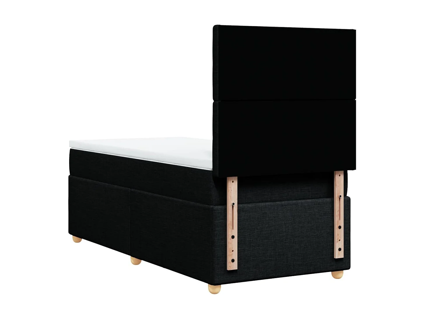 Boxspringbett mit Matratze Schwarz 90x190 cm Stoff