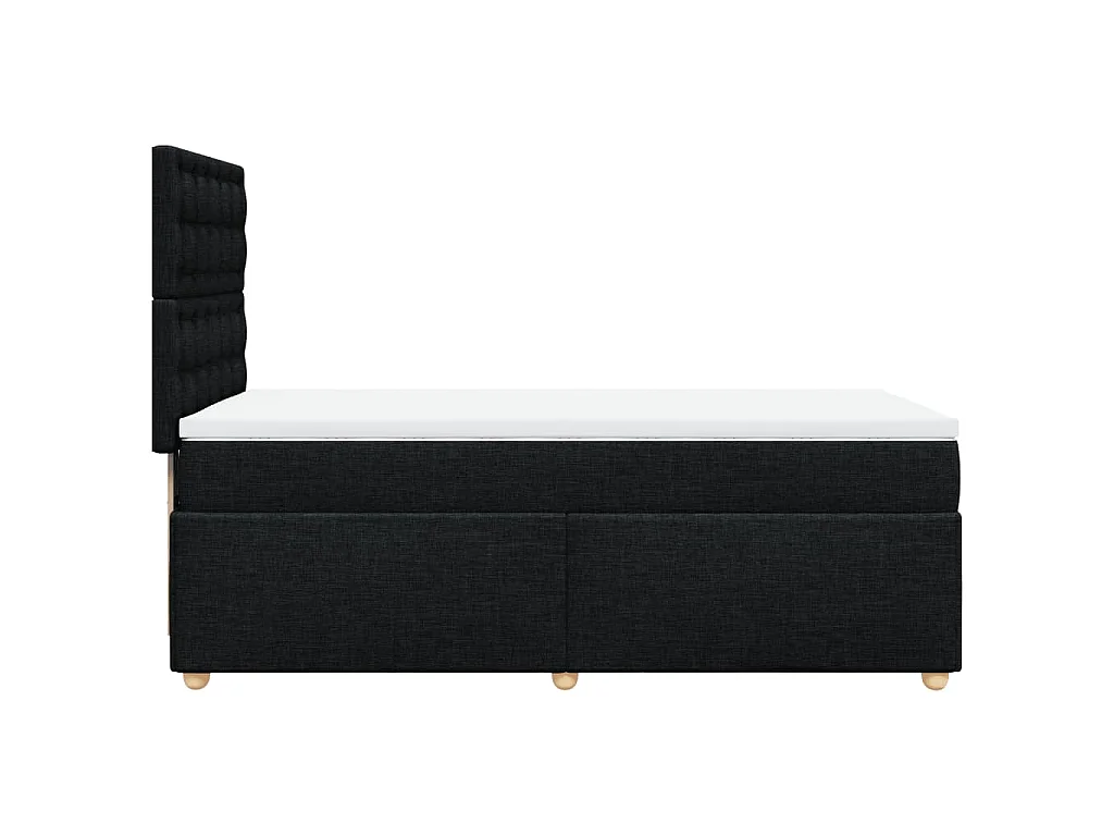 Boxspringbett mit Matratze Schwarz 90x190 cm Stoff