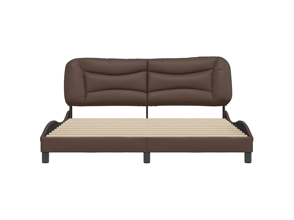 Giroletto senza Materasso Hvar Marrone 180x200 cm in Similpelle