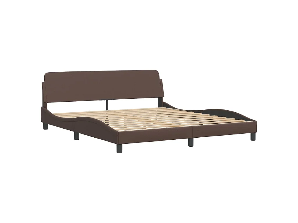 Giroletto senza Materasso Hvar Marrone 180x200 cm in Similpelle