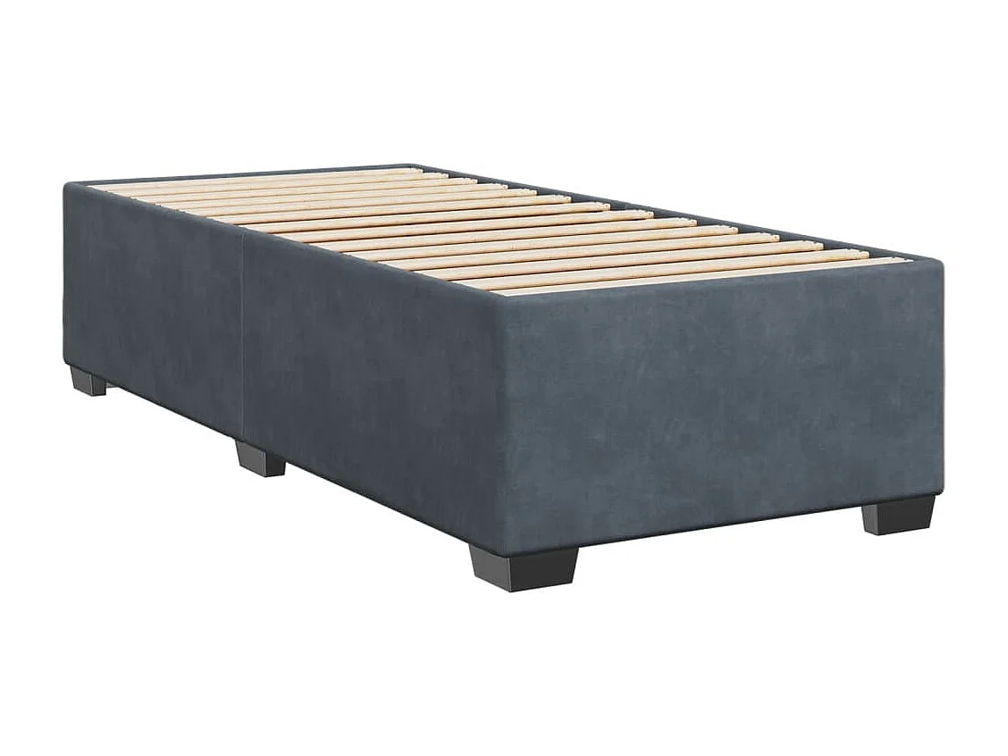 Bettgestell ohne Matratze Dunkelgrau 100x200 cm Samt