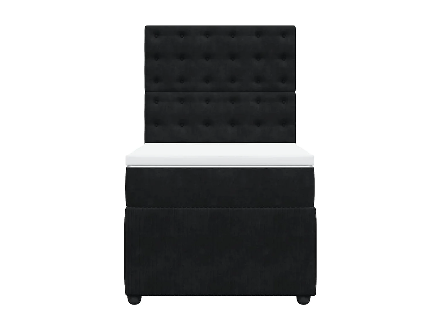 Boxspring met matras fluweel zwart 80x200 cm