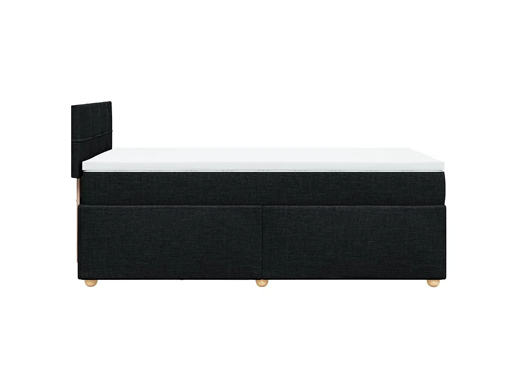 Giroletto a Molle con Materasso Nero 90x190 cm in Tessuto