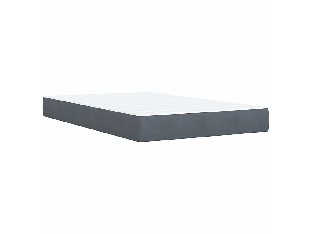 Boxspring met matras fluweel donkergrijs 120x200 cm