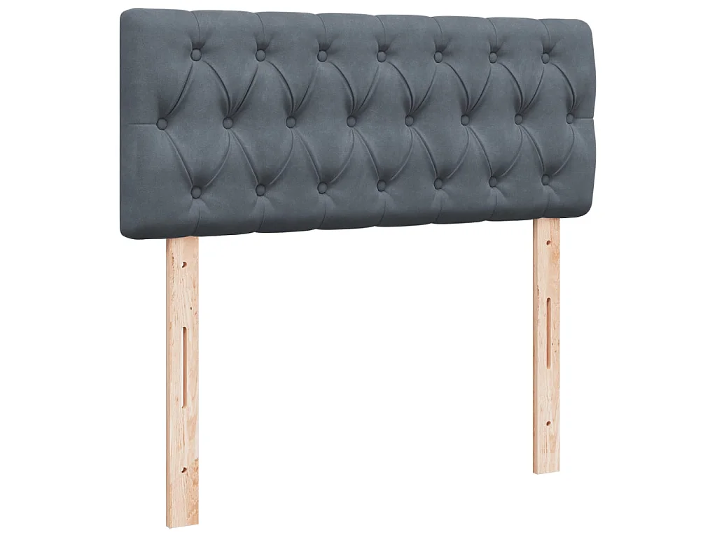 Boxspring met matras fluweel donkergrijs 120x200 cm